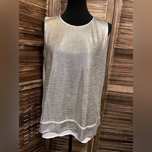 Silver CK tank top.